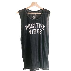 Fifth Sun | “Positive Vibes” Black Muscle Tank